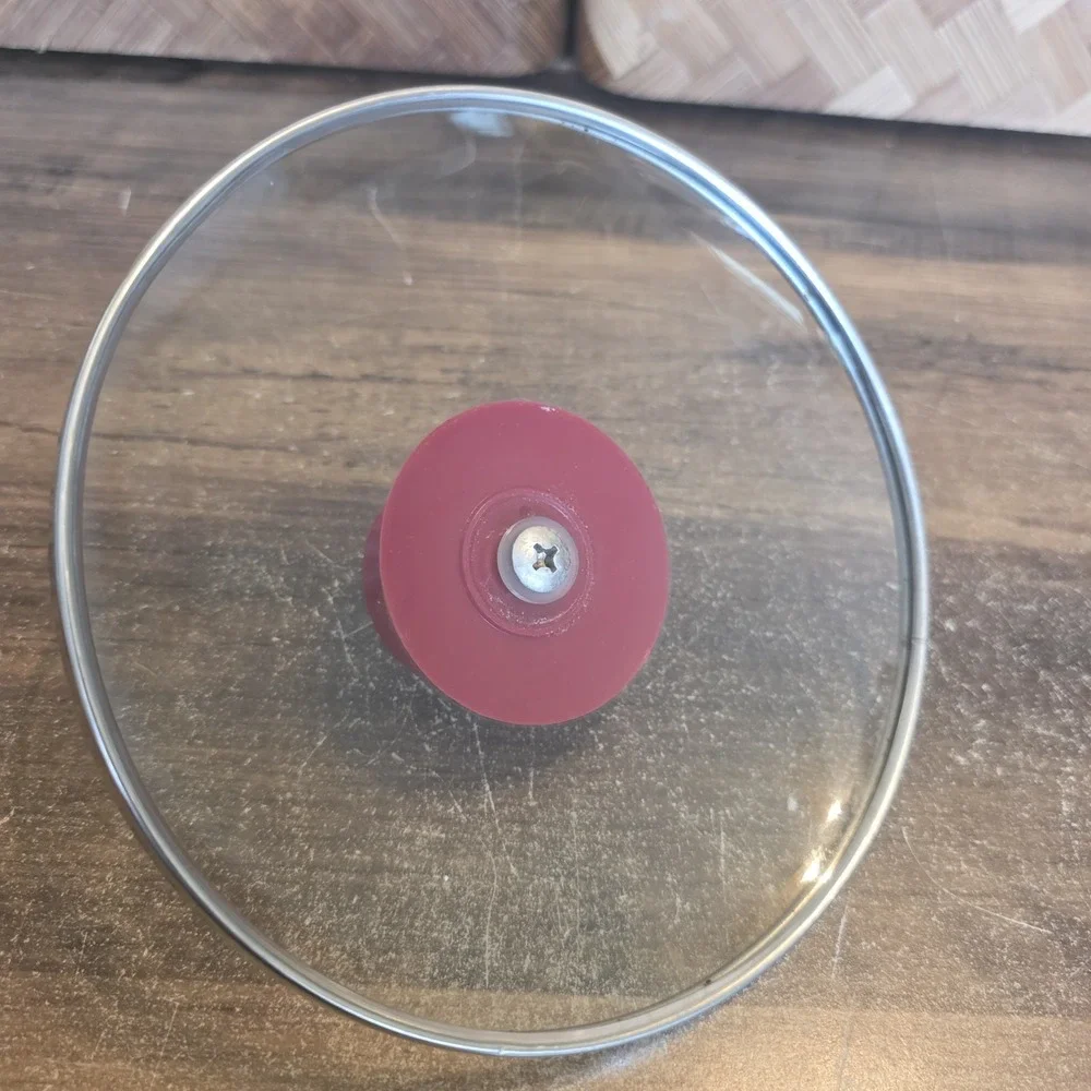Glass & Stainless Steel Replacement Pot Lid Red Small Slow Cooker Lid 6